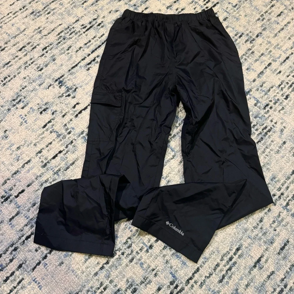 Columbia Black Rain Slicker Outdoor Pants